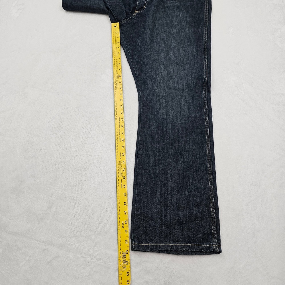 Wrangler Retro Relaxed Bootcut Jeans Mens 40x33 Dark Blue Denim Western Rodeo - Picture 8 of 12